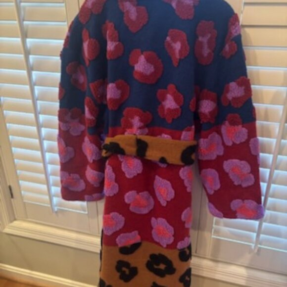 XS & NWT Fleece Farm Rio Coat: Muticolor Leopard Print: Fun & Fleecy - Picture 6 of 6